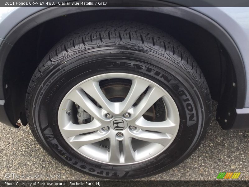 Glacier Blue Metallic / Gray 2011 Honda CR-V EX 4WD