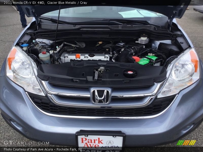 Glacier Blue Metallic / Gray 2011 Honda CR-V EX 4WD