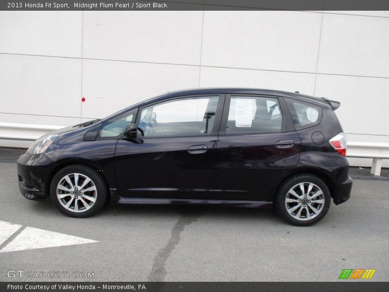 Midnight Plum Pearl / Sport Black 2013 Honda Fit Sport