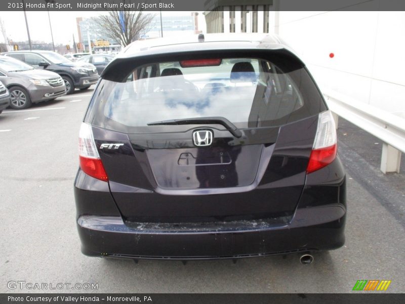 Midnight Plum Pearl / Sport Black 2013 Honda Fit Sport