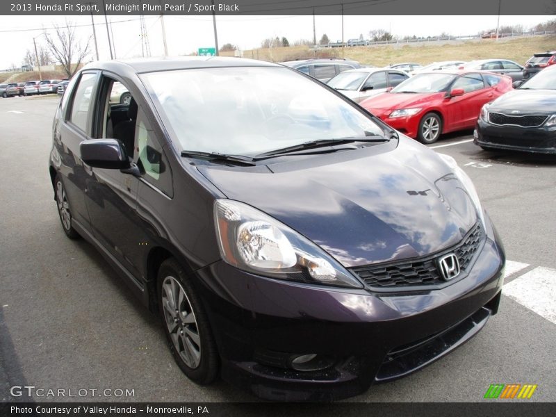 Midnight Plum Pearl / Sport Black 2013 Honda Fit Sport