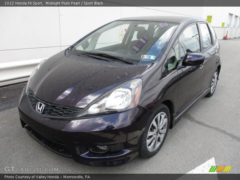 Midnight Plum Pearl / Sport Black 2013 Honda Fit Sport