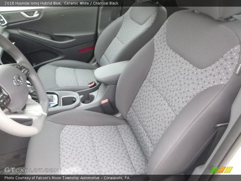 Ceramic White / Charcoal Black 2018 Hyundai Ioniq Hybrid Blue