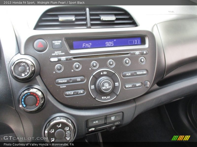 Midnight Plum Pearl / Sport Black 2013 Honda Fit Sport