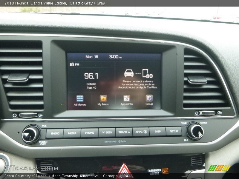Galactic Gray / Gray 2018 Hyundai Elantra Value Edition