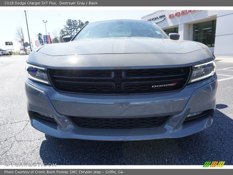 Destroyer Gray / Black 2018 Dodge Charger SXT Plus