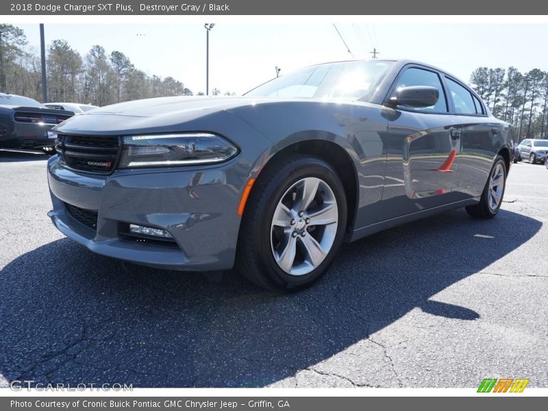 Destroyer Gray / Black 2018 Dodge Charger SXT Plus