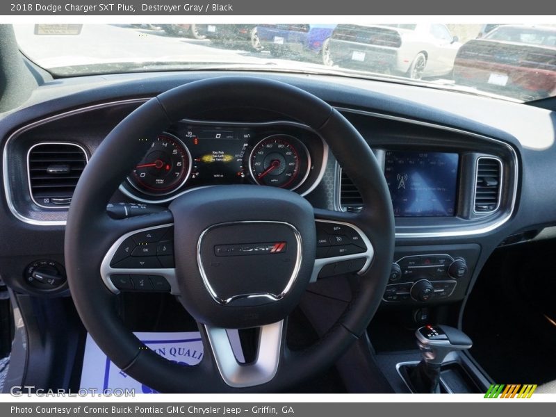 Destroyer Gray / Black 2018 Dodge Charger SXT Plus