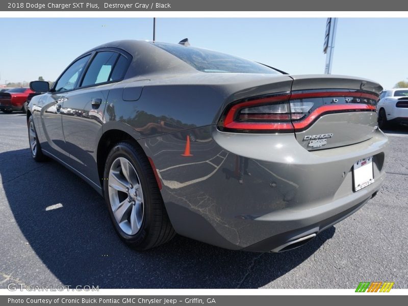 Destroyer Gray / Black 2018 Dodge Charger SXT Plus