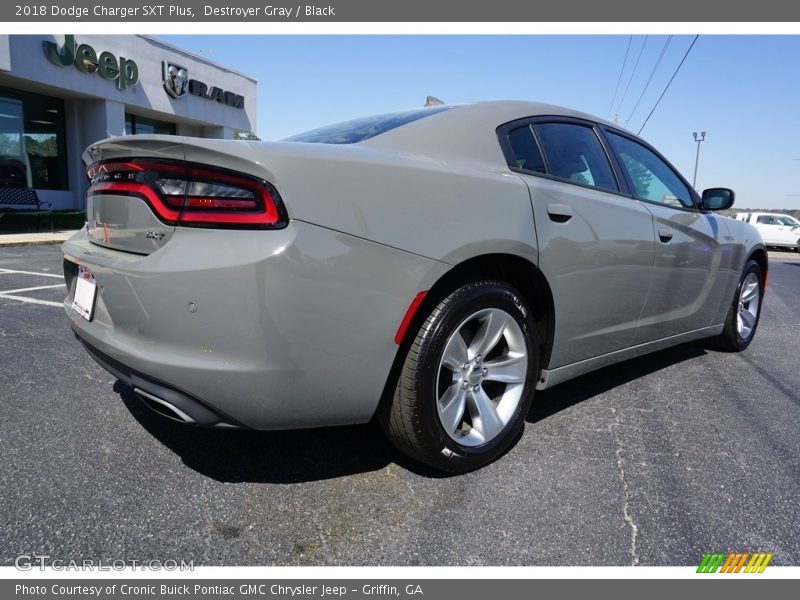 Destroyer Gray / Black 2018 Dodge Charger SXT Plus