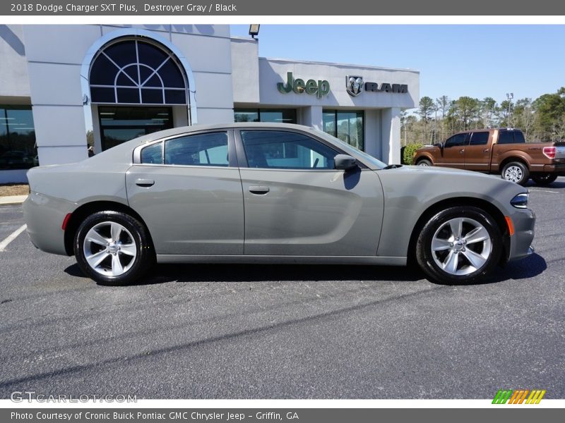 Destroyer Gray / Black 2018 Dodge Charger SXT Plus