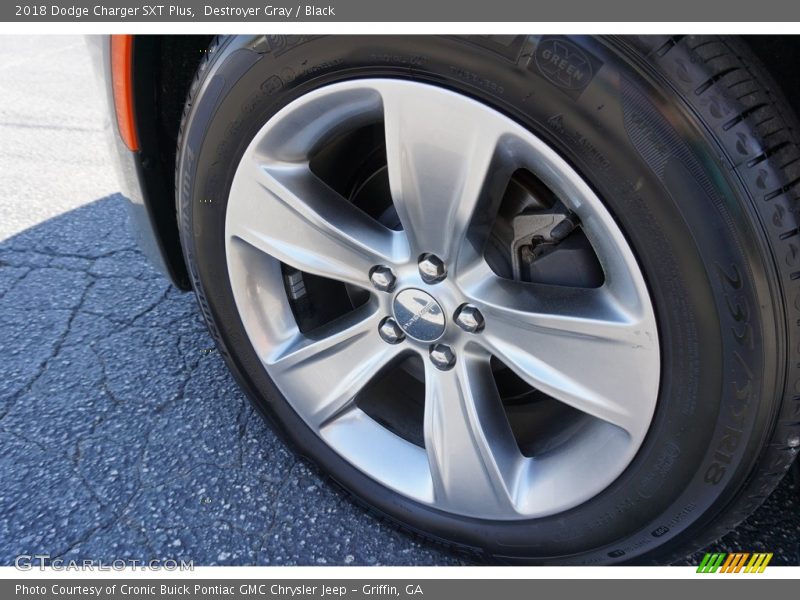 Destroyer Gray / Black 2018 Dodge Charger SXT Plus
