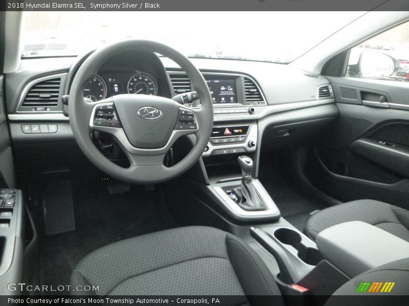 Symphony Silver / Black 2018 Hyundai Elantra SEL