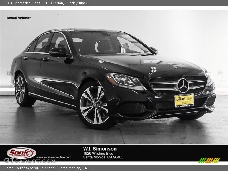 Black / Black 2018 Mercedes-Benz C 300 Sedan