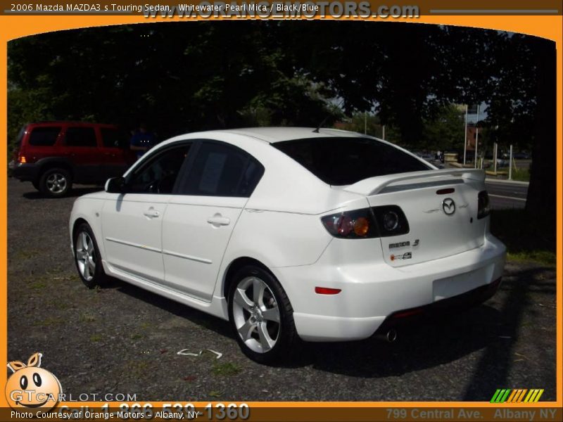 Whitewater Pearl Mica / Black/Blue 2006 Mazda MAZDA3 s Touring Sedan