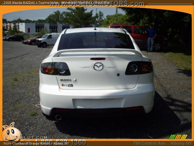 Whitewater Pearl Mica / Black/Blue 2006 Mazda MAZDA3 s Touring Sedan