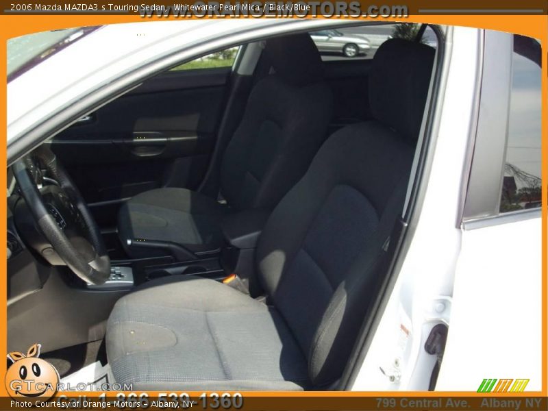 Whitewater Pearl Mica / Black/Blue 2006 Mazda MAZDA3 s Touring Sedan