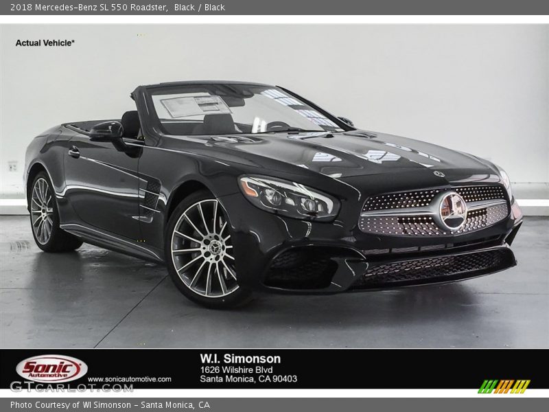 Black / Black 2018 Mercedes-Benz SL 550 Roadster