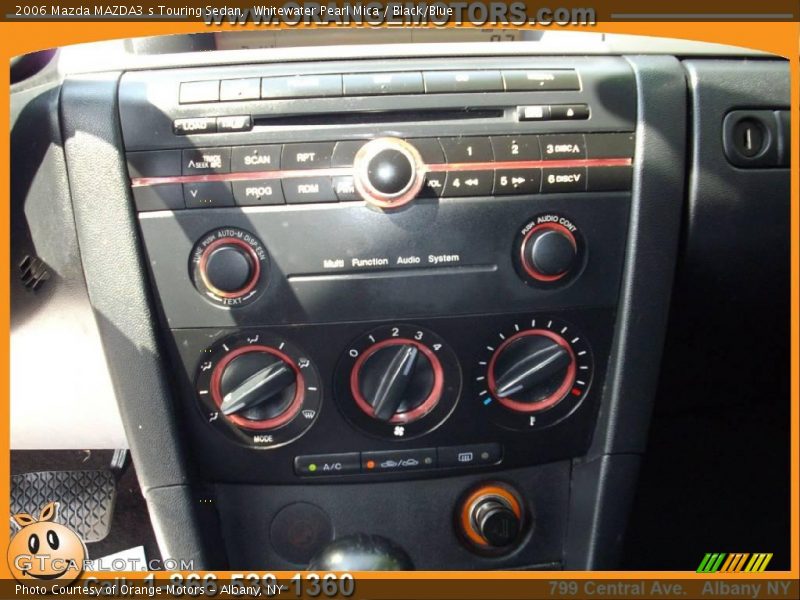 Whitewater Pearl Mica / Black/Blue 2006 Mazda MAZDA3 s Touring Sedan