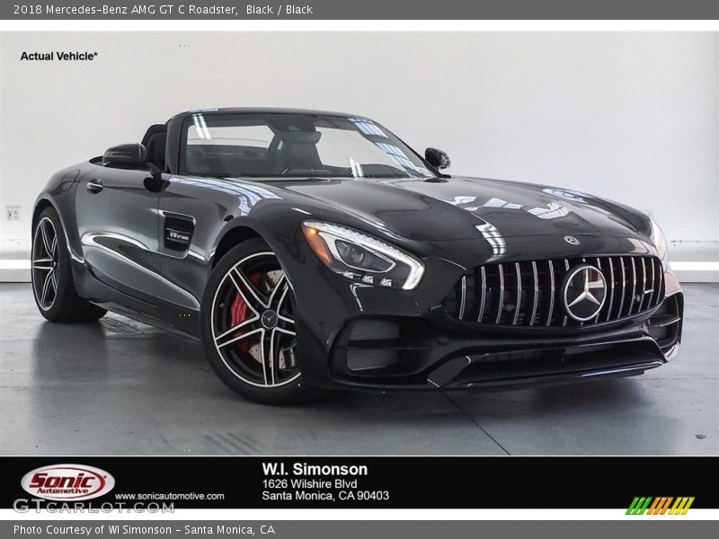 Black / Black 2018 Mercedes-Benz AMG GT C Roadster