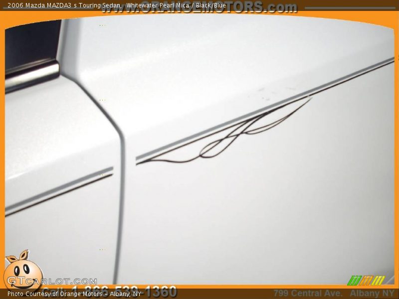 Whitewater Pearl Mica / Black/Blue 2006 Mazda MAZDA3 s Touring Sedan