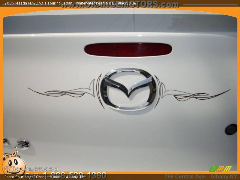 Whitewater Pearl Mica / Black/Blue 2006 Mazda MAZDA3 s Touring Sedan