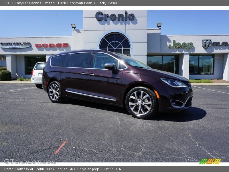 Dark Cordovan Pearl / Black/Diesel 2017 Chrysler Pacifica Limited