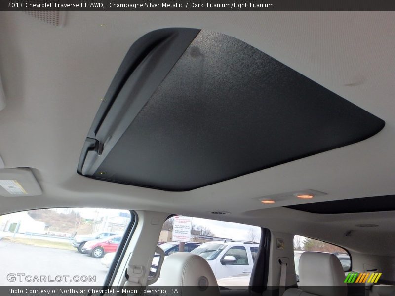 Champagne Silver Metallic / Dark Titanium/Light Titanium 2013 Chevrolet Traverse LT AWD