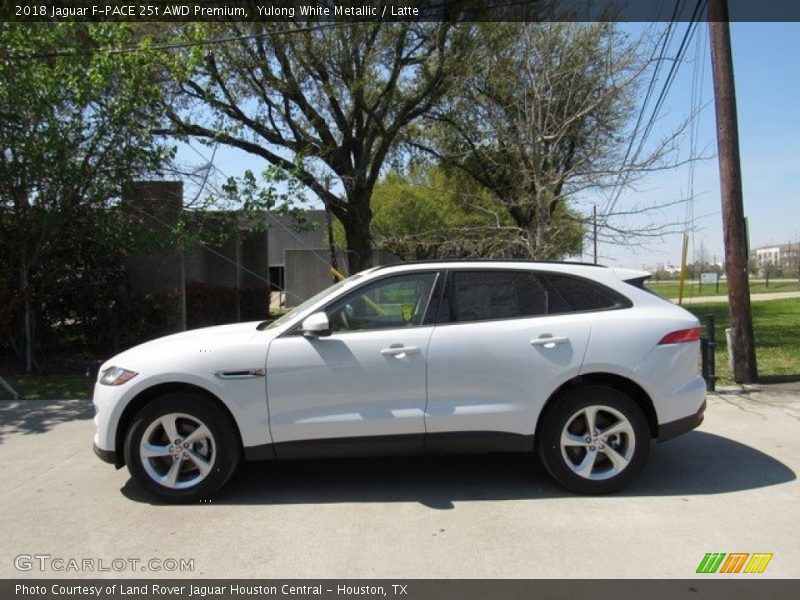 Yulong White Metallic / Latte 2018 Jaguar F-PACE 25t AWD Premium