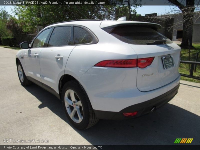 Yulong White Metallic / Latte 2018 Jaguar F-PACE 25t AWD Premium