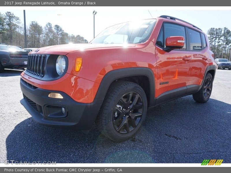 Omaha Orange / Black 2017 Jeep Renegade Latitude