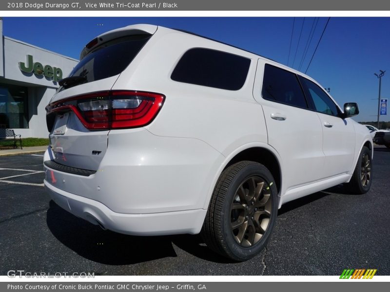 Vice White Tri-Coat Pearl / Black 2018 Dodge Durango GT