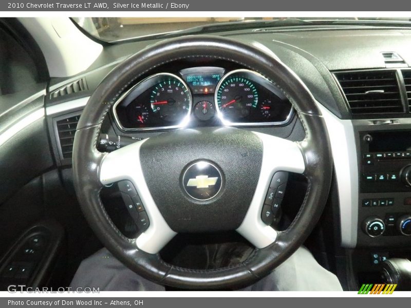 Silver Ice Metallic / Ebony 2010 Chevrolet Traverse LT AWD