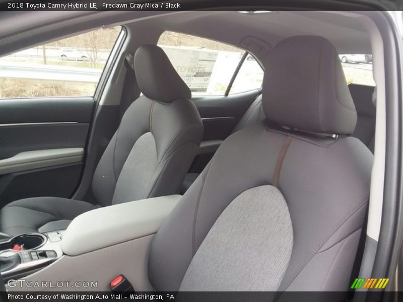 Predawn Gray Mica / Black 2018 Toyota Camry Hybrid LE