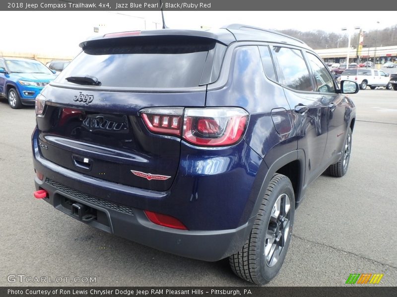 Jazz Blue Pearl / Black/Ruby Red 2018 Jeep Compass Trailhawk 4x4