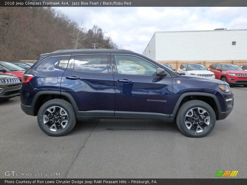 Jazz Blue Pearl / Black/Ruby Red 2018 Jeep Compass Trailhawk 4x4