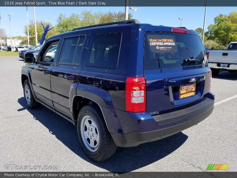 True Blue Pearl / Dark Slate Gray 2016 Jeep Patriot Sport