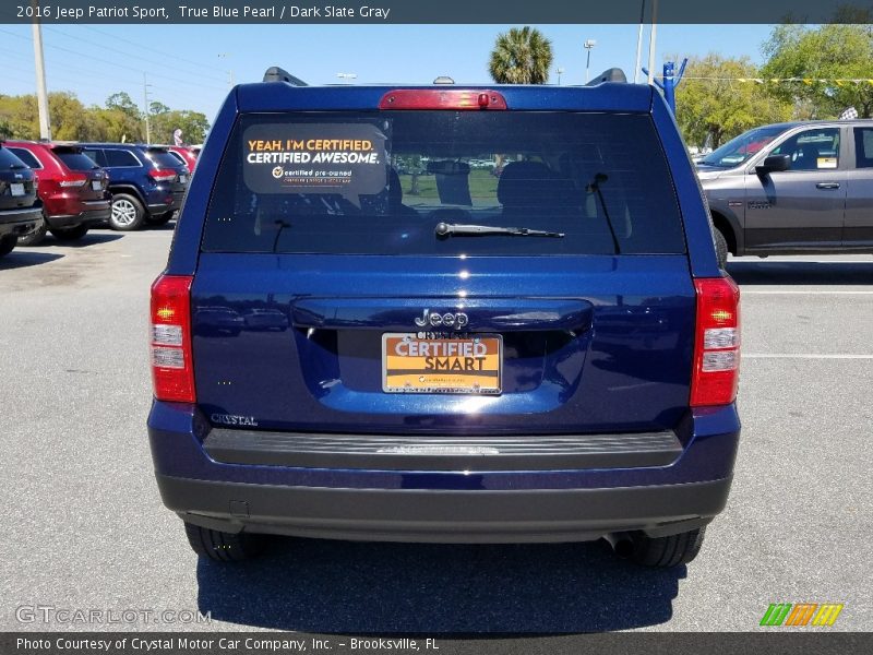 True Blue Pearl / Dark Slate Gray 2016 Jeep Patriot Sport