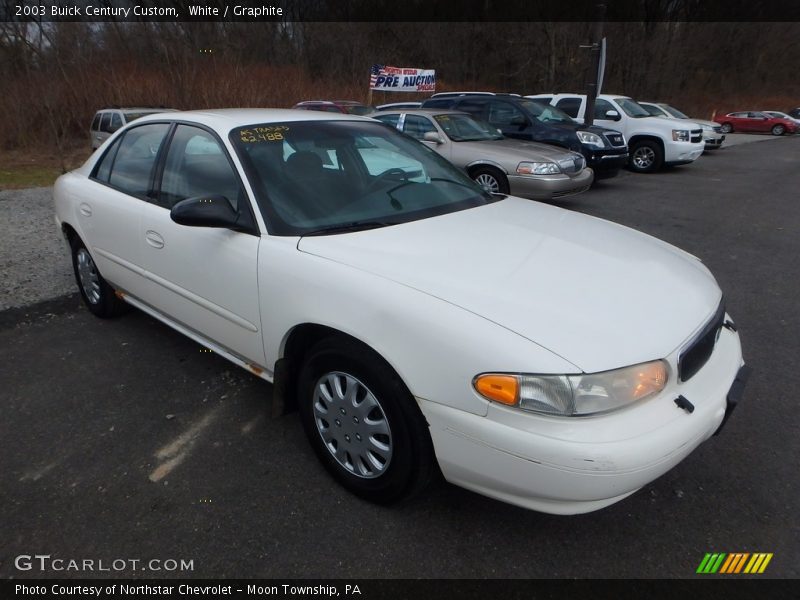 White / Graphite 2003 Buick Century Custom