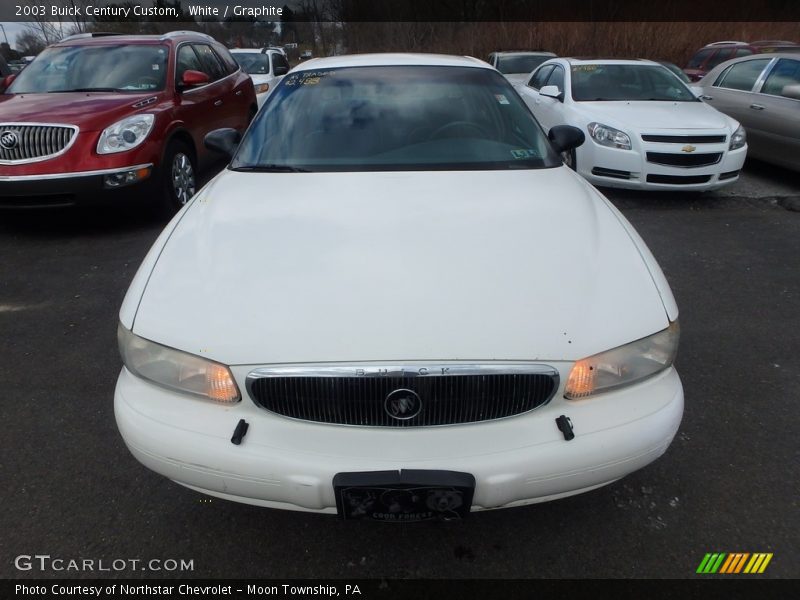 White / Graphite 2003 Buick Century Custom