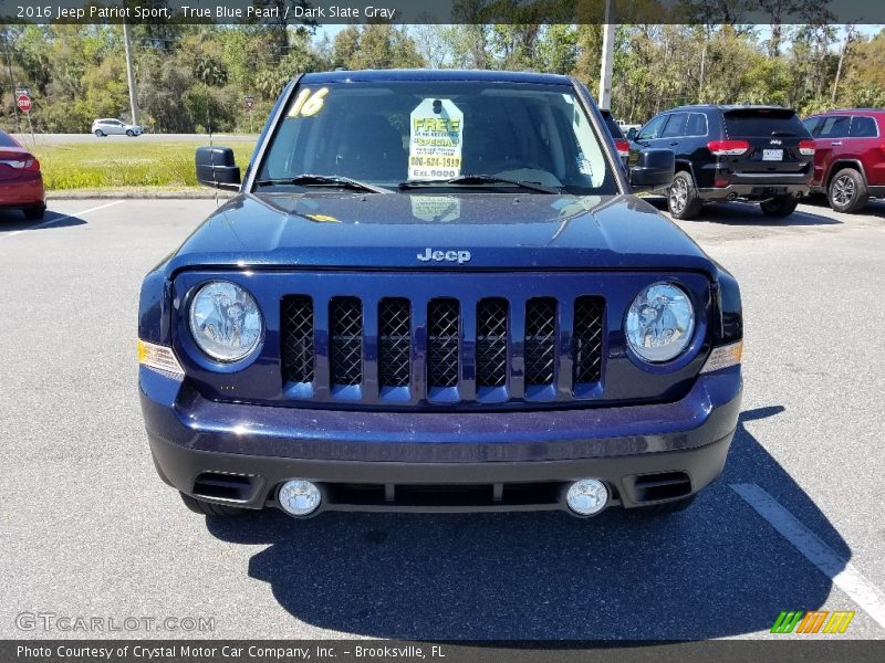 True Blue Pearl / Dark Slate Gray 2016 Jeep Patriot Sport