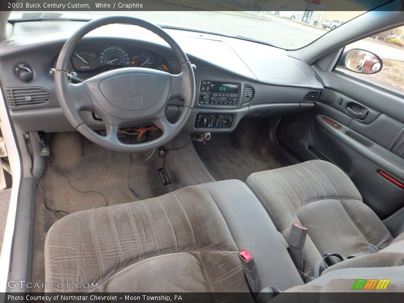 White / Graphite 2003 Buick Century Custom