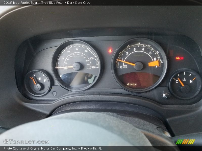 True Blue Pearl / Dark Slate Gray 2016 Jeep Patriot Sport