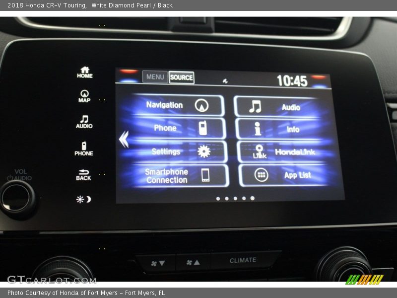 White Diamond Pearl / Black 2018 Honda CR-V Touring
