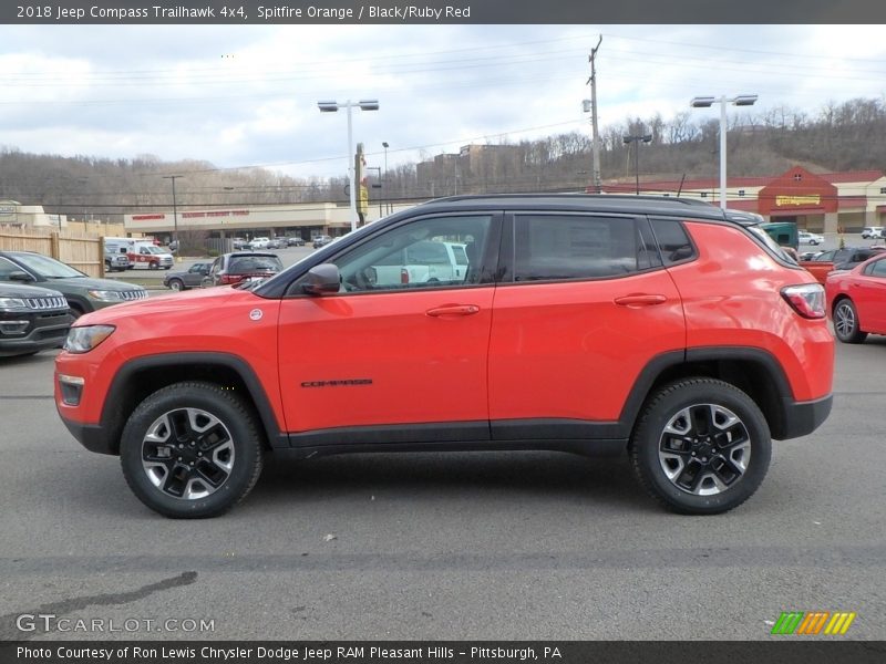 Spitfire Orange / Black/Ruby Red 2018 Jeep Compass Trailhawk 4x4