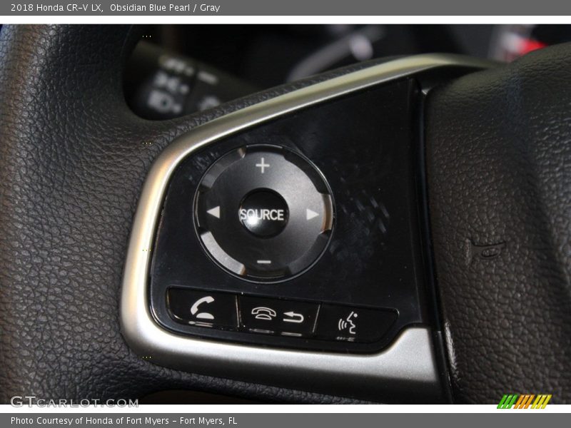 Obsidian Blue Pearl / Gray 2018 Honda CR-V LX