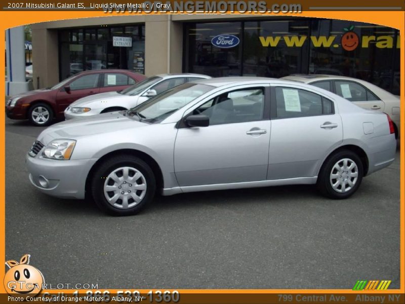 Liquid Silver Metallic / Gray 2007 Mitsubishi Galant ES