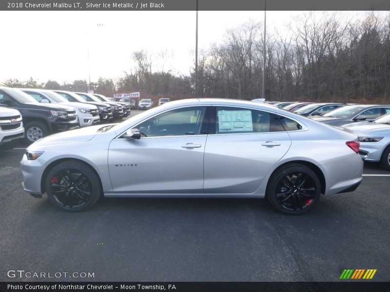 Silver Ice Metallic / Jet Black 2018 Chevrolet Malibu LT