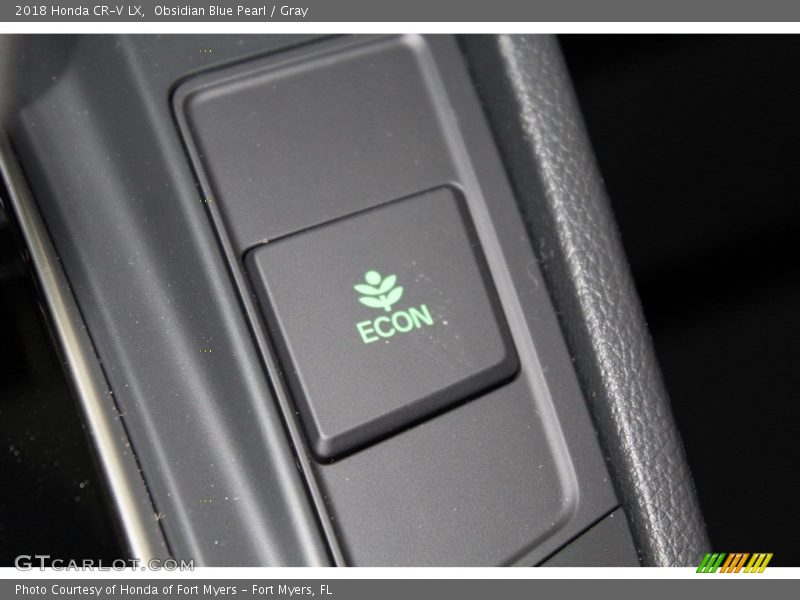 Obsidian Blue Pearl / Gray 2018 Honda CR-V LX