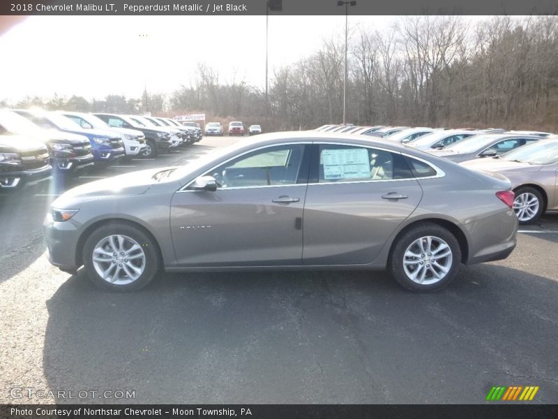 Pepperdust Metallic / Jet Black 2018 Chevrolet Malibu LT